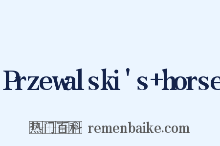 Przewalski's horse是什么意思的图片